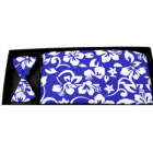 Royal Pareaus Hawaiian Floral Cummerbund and Bow Tie Set